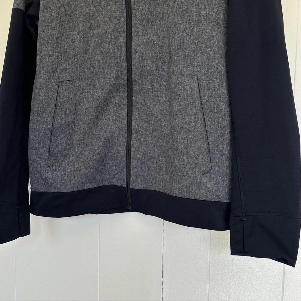 NORTH FACE Large Hooded Kilowatt Black Gray Lightweight Jacket Small